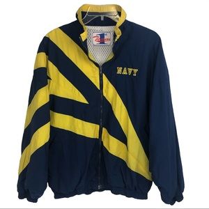 Rare Vintage 90s Navy Windbreaker Jacket